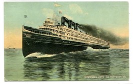 Steamer City of Detroit III Great Lakes 1910c postcard - $5.89