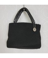 The Sak Womens Shoulder Bag One Size Black Double Leather Handle Crochet... - $23.13