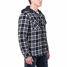 Legendary Outfitters Men’s Shirt Jacket Plaid Flannel Shirt Hoodie, Blue... - £30.02 GBP