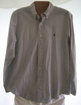 Ralph Lauren Black &amp; White Striped Long sleeve shirt Mens Size 16 Long - £17.06 GBP