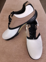TZ GOLF - FootJoy Men&#39;s Contour Series Leather Golf Shoes Size 10 W Style #58848 - £62.09 GBP