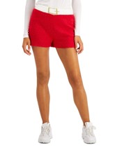 Hooked Up by IOT Juniors Santa Sweater Shorts,Red,Medium - £21.33 GBP