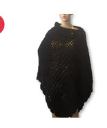 Poncho Sweater Chunky Turtleneck Poncho Shirts Sweater - $247.50