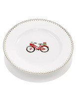 Martha Stewart 9&quot; Red Bike Holiday Salad Dessert Plates Christmas, Set o... - £24.04 GBP
