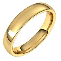Authenticity Guarantee 
18K Yellow Gold 4 mm European Wedding Band - £598.71 GBP+