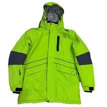 Atlas Ocean Voyages Parka Jacket Mens Sz M Neon Green Hoodie Missing Ves... - $79.19