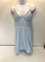 Women’s Emory Park Lace Mini Dress Size Medium Baby Blue Night Gown - £16.77 GBP