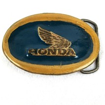 Vintage 1970s Honda Gold Wing Motorcycles Belt Buckle Brass Metal &amp; Enamel RARE - £20.08 GBP