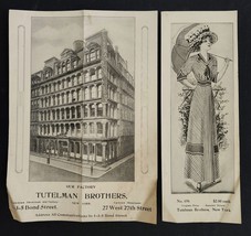 1911 Antique Fashion Ad Lot Tutelman Brothers Ny Factory Gigham Dress $2 Womens - £38.38 GBP