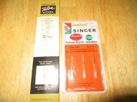 Vintage Talon 6 Inch Nylon Coil Zipper, Ivory and Singer Sewing Needles - £7.63 GBP