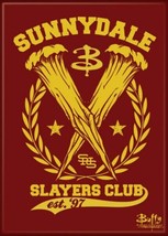 Buffy The Vampire Slayer Sunnydale Slayers Club Logo Refrigerator Magnet UNUSED - $4.99