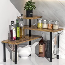 Countertop Organizer Organization, 3 Tier Moveable Corner Shelf For Kitchen , Ba - £42.70 GBP