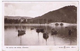 United Kingdom UK Scotland Postcard RPPC Inveraray Castle &amp; Bridge Boats 1907 - £3.88 GBP