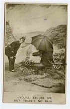 You&#39;ll Excuse Me But There&#39;s No Rain Humorous Postcard 1908 - £12.86 GBP