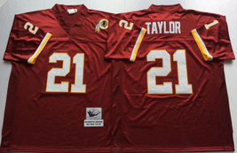 Men&#39;s Sean Taylor #21 Stitched Jersey Burgundy - T-Shirts - $46.99