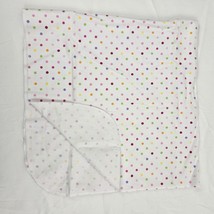 Circo White Purple Green Pink Orange Cotton Flannel Baby Girl Blanket Polka Dot - £19.77 GBP