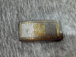 Vintage USS Tarawa LHA-1 Belt Buckle US Navy Enlisted Named Art Chrome S... - $49.49