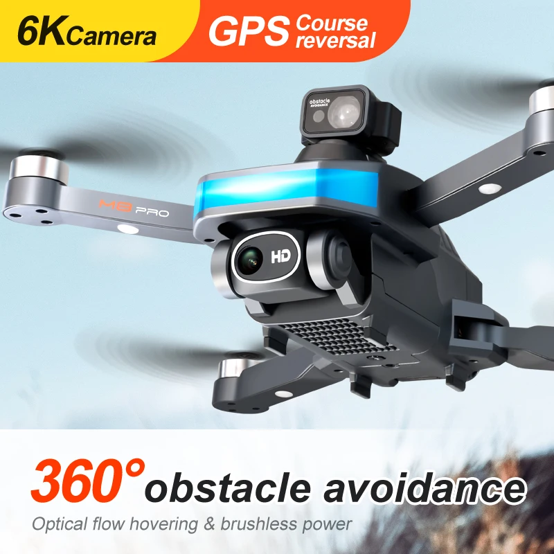 M8 Pro Quadcopter With Camera Fpv Drone Gps Hd 6k Remote Control Helicopter Dr - £85.20 GBP+