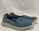 Spenco Orthotic Knit Slip-On Shoes Epic Stretch Giraffe Blue Sz 10 - $37.99