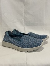 Spenco Orthotic Knit Slip-On Shoes Epic Stretch Giraffe Blue Sz 10 - £29.89 GBP