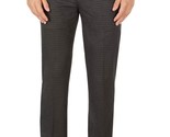 Calvin Klein Jerome Men&#39;s Slim-Fit Mini-Check Dress Pants in Charcoal-31/34 - $36.97