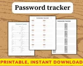Password Tracker Printable - Password Keeper, Password Organizer, Passwo... - £2.35 GBP
