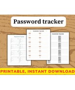 Password Tracker Printable - Password Keeper, Password Organizer, Passwo... - £2.36 GBP
