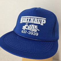 Vintage Blue Northrup Concrete Truck Foam Trucker Hat Snapback Cap - $14.84