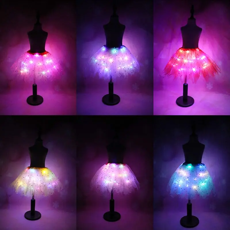 Play 4Pcs/set Girls CosPlay Flashing Wings Tutu Skirt Pettiskirt Glow Headband F - £22.91 GBP