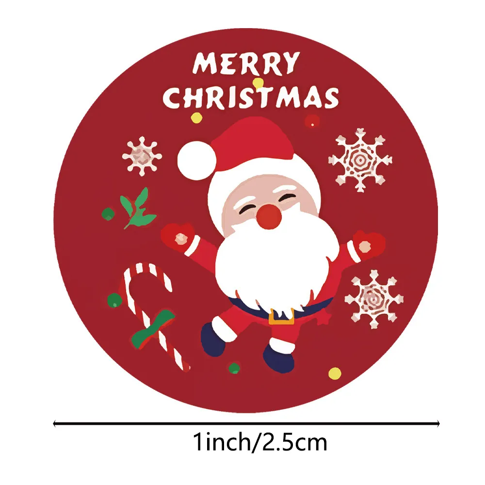 House Home 100-500Pcs Merry Christmas Stickers Christmas Theme Seal Labels Stick - £19.75 GBP
