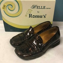 Hells comfort by Romu’s brown Sioux 8170 croc print patent women’s size 37 - £36.23 GBP