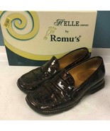 Hells comfort by Romu’s brown Sioux 8170 croc print patent women’s size 37 - £36.21 GBP