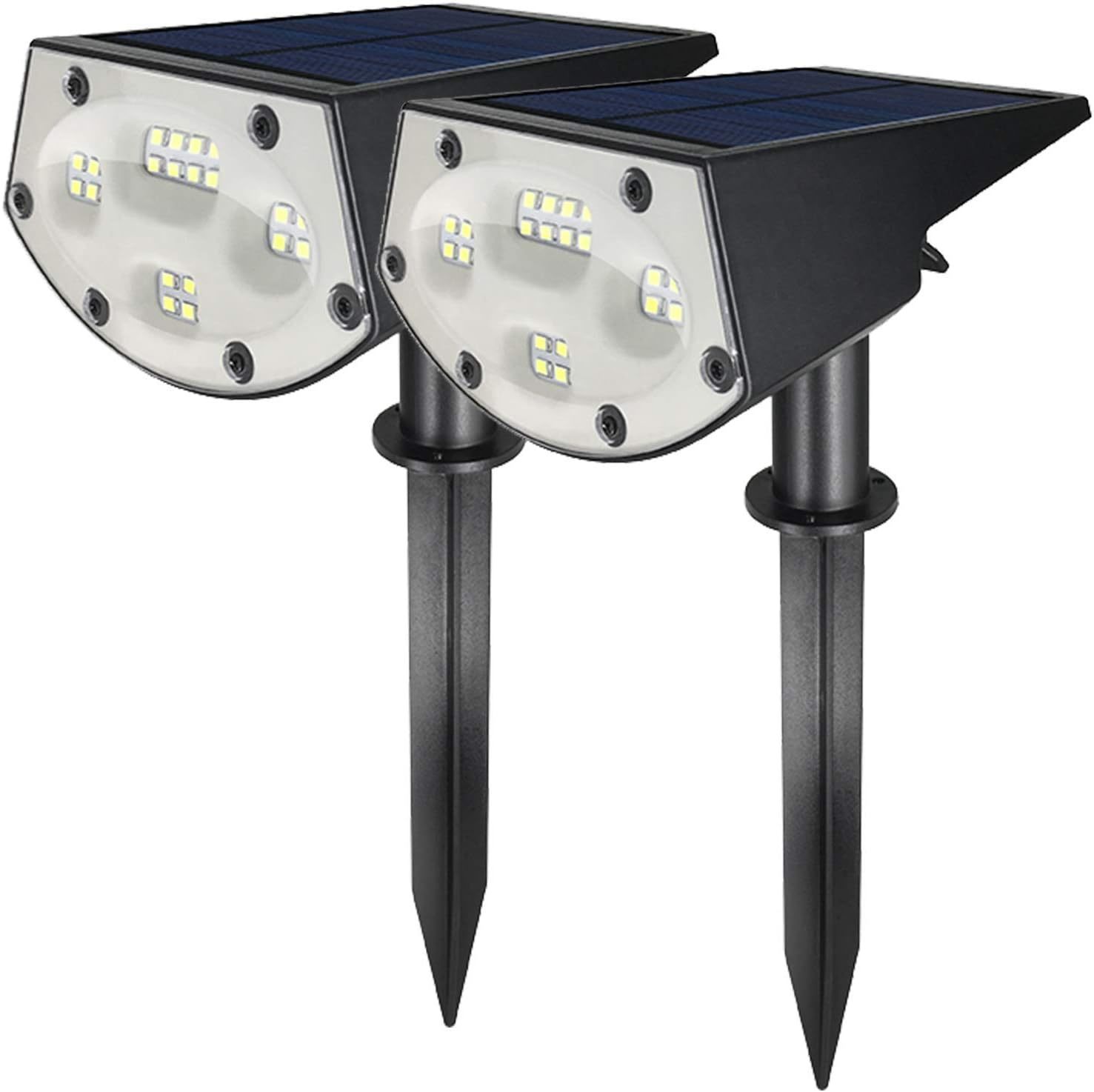 Solar Spot Lights Outdoor,Ip65 Waterproof 20 Leds Solar Landscape, Pack ... - $51.99