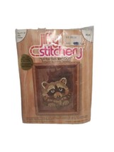 Jiffy Stitchery #514 Sunset Designs Little Tree Raccoon, Needlepoint - £9.27 GBP