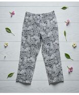 Lauren Ralph Lauren Pants Women&#39;s Size 16 Paisley Dark Navy &amp; White cott... - $38.83 CAD