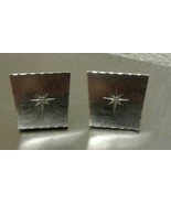 Lamode Vintage Textured Sterling Silver &amp; Diamond Cufflinks Mens Free Sh... - $68.07 CAD