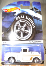 2015 Hot Wheels Heritage Real Riders 8/18 &#39;56 FLASHSIDER White w/Real Riders - £14.46 GBP