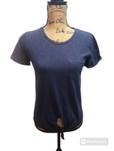 J. Crew Womens Front Tie Pocket Tee Size XS Navy - $18.69