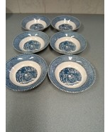Royal China CURRIER &amp; IVES Small Dessert Berry Bowl &quot;The Old Gate&quot; Set o... - $14.70 CAD