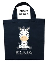 Zebra Trick or Treat Bag, Zebra Halloween Bag, Zebra Loot Bag, Zebra Candy Bag - £9.45 GBP+