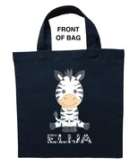 Zebra Trick or Treat Bag, Zebra Halloween Bag, Zebra Loot Bag, Zebra Can... - £9.45 GBP+