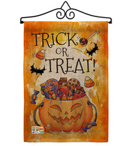Trick or Treat Candys Burlap - Impressions Decorative Metal Wall Hanger Garden F - £27.23 GBP