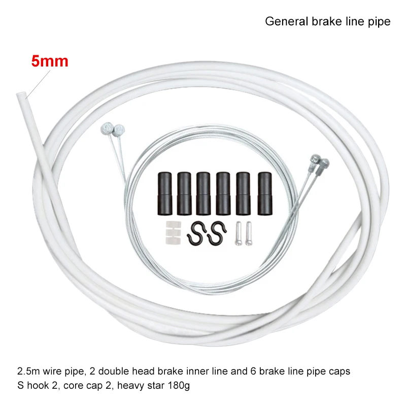 6 IN 1 MTB Road Bike  ke Cable Shift Line Set 4mm/5mm Transmission  Cables Wire  - £88.33 GBP