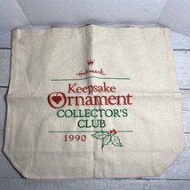 Hallmark Keepsake Ornament Collector&#39;s Club Canvas Bag 1990 Vintage - £11.66 GBP