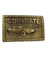 1970s Corvette C3 Solid Brass Belt Buckle 2 7/8 X 1 7/8 Rectangle With B... - £18.16 GBP