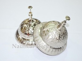 Victorian Bell Embose Design Nice Sounding - Silver/Pewter Finsih- Set of 2 Pcs - £36.71 GBP