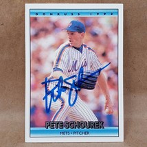 1992 Donruss #535 Pete Schourek SIGNED New York Mets Autograph Card - £2.27 GBP