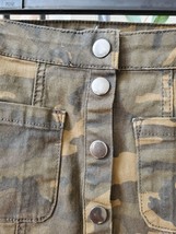 American Bazi Women&#39;s Camouflage Cotton Button Front Straight Mini Skirt Small - £18.44 GBP