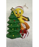 Warner Bros Looney Tunes Tweety Bird Santa Hat  Tree Christmas ornament ... - $7.53