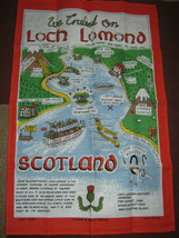 Linen Tea Towel Scotland We Cruised On Loch Lomond - $10.85